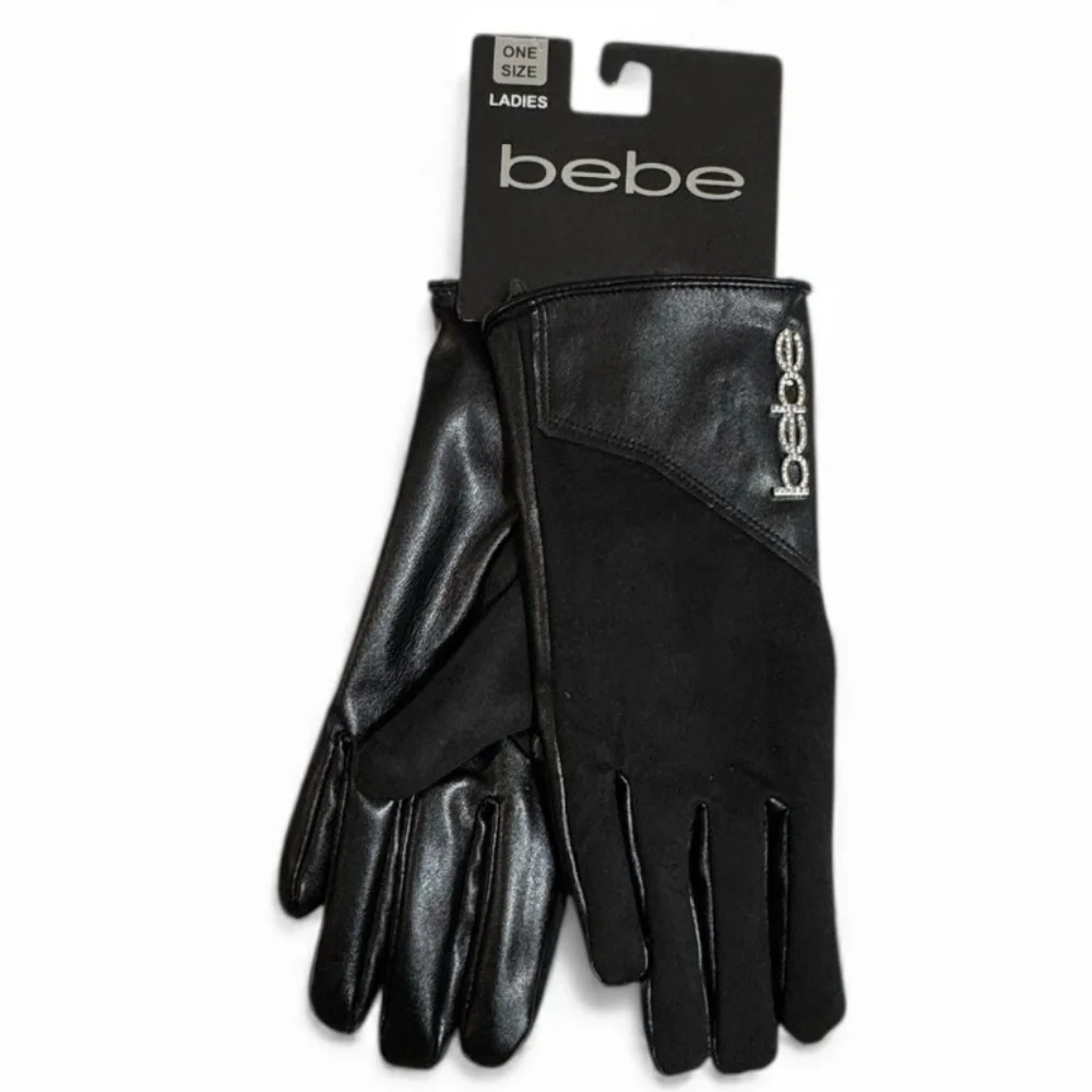 Bebe Elegant Black Gloves